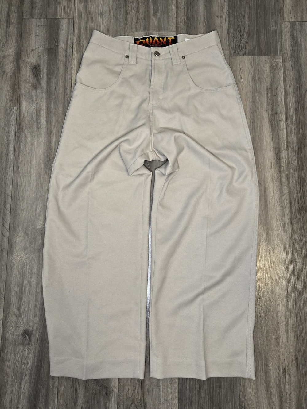 Men's Wide Leg Cream Chinos - Modern Casual Pants